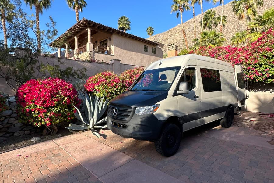 DaVinci Voyager : 4x4 2023 Mercedes Sprinter w Outdoor shower Class B RV rental in Palm Springs California — exterior