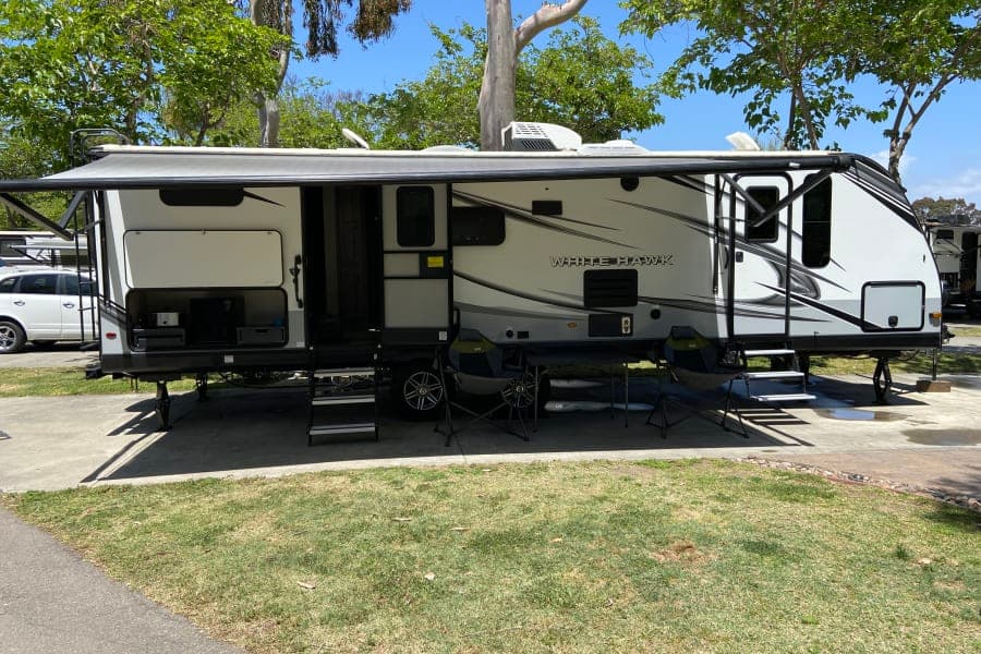 2023 JAYCO WHITE HAWK 29 FT Travel Trailer RV rental in Palm Springs California — exterior